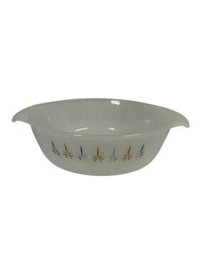 Anchor Hocking Casserole Dish 1Qt Made Vintage Fire King Candle Glow Glass USA